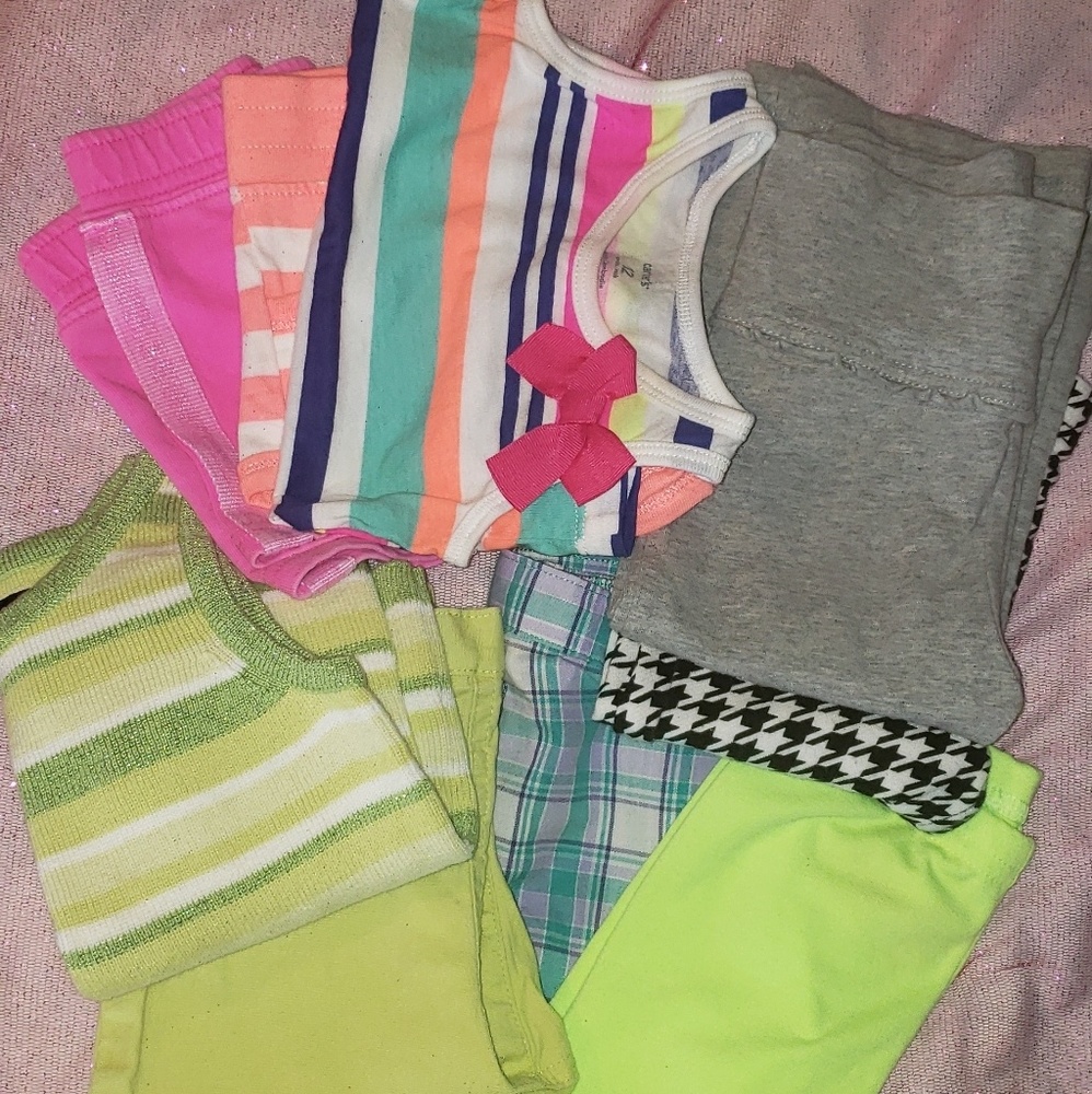 Girls spring summer play clothes bundle